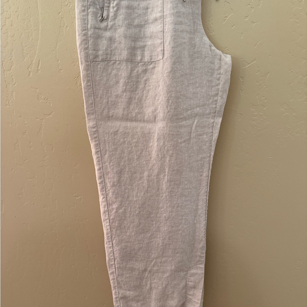 Athleta Light Cream Linen Pants